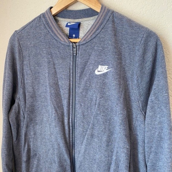 Nike Blue Full Zip Crewneck Sweatshirt Jacket - Size M - EUC - Picture 3 of 5
